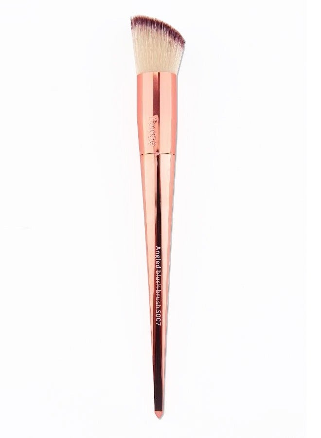 daroge Professional Makeup Angled Blush Brush Rose Gold - Image 1