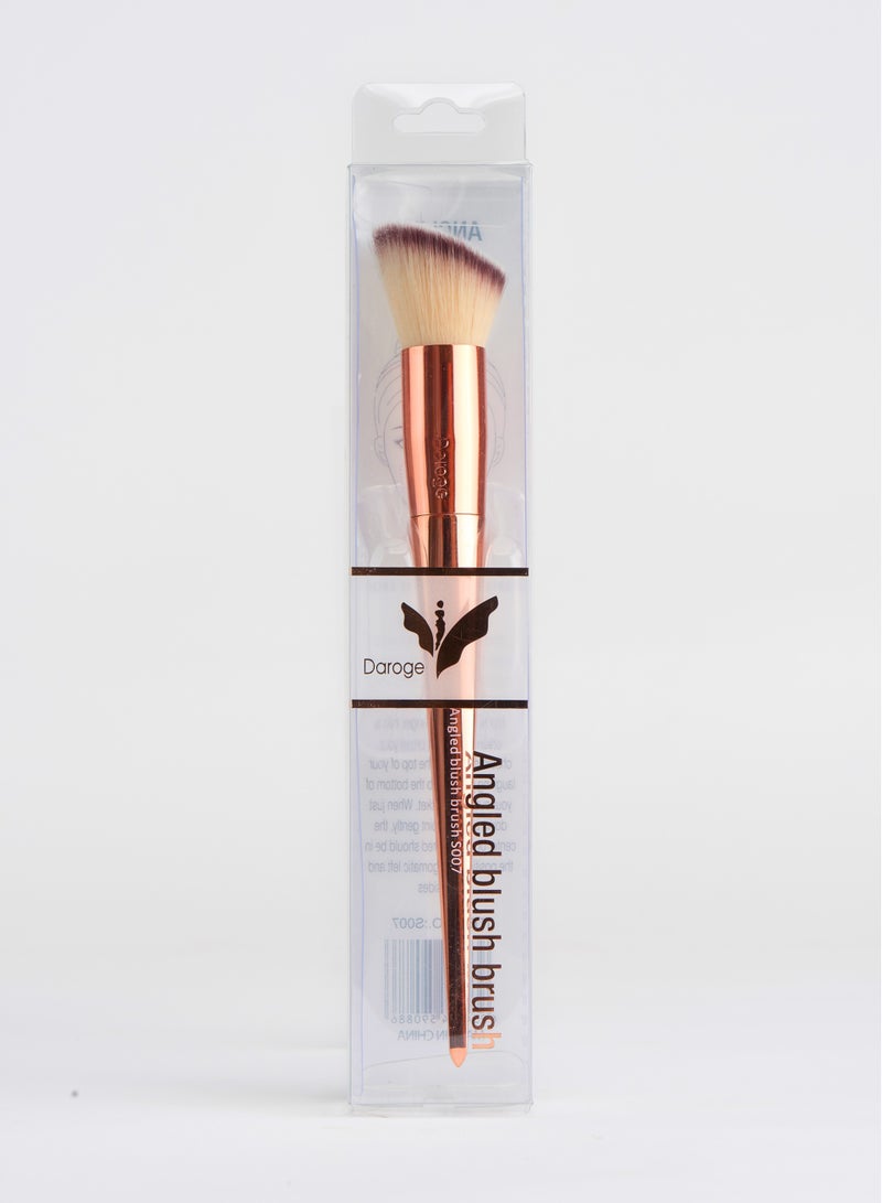 daroge Professional Makeup Angled Blush Brush Rose Gold - Image 2