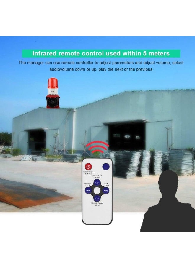 klarako - 12-24V LED Strobe Light Alarm, Programmable Industrial Fire Alarm Siren Horn, 110dB Beacon Warning Lights for Firefighting Emergency Security Alarm Sound And Light - Image 1