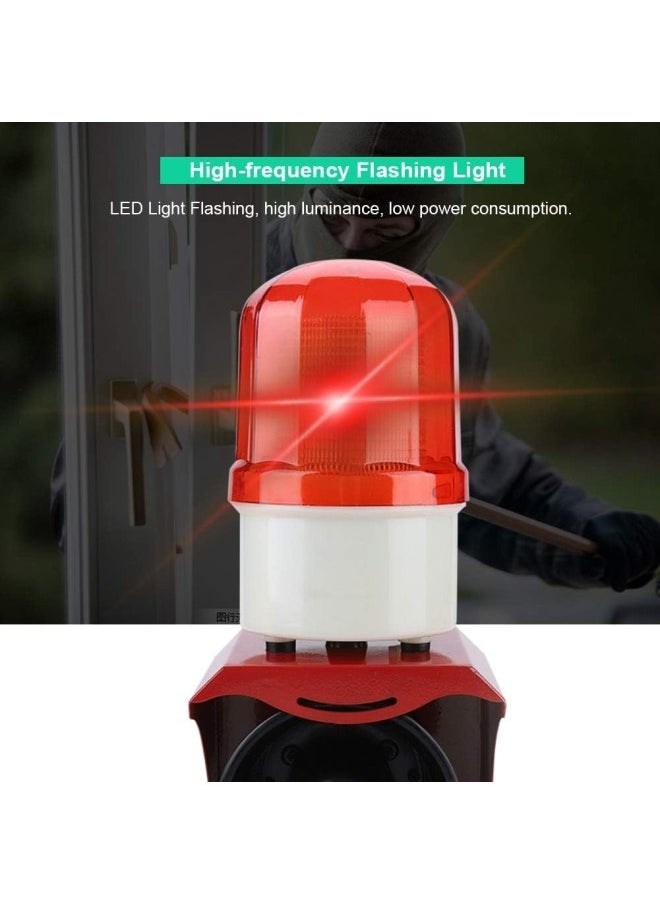 klarako - 12-24V LED Strobe Light Alarm, Programmable Industrial Fire Alarm Siren Horn, 110dB Beacon Warning Lights for Firefighting Emergency Security Alarm Sound And Light - Image 1