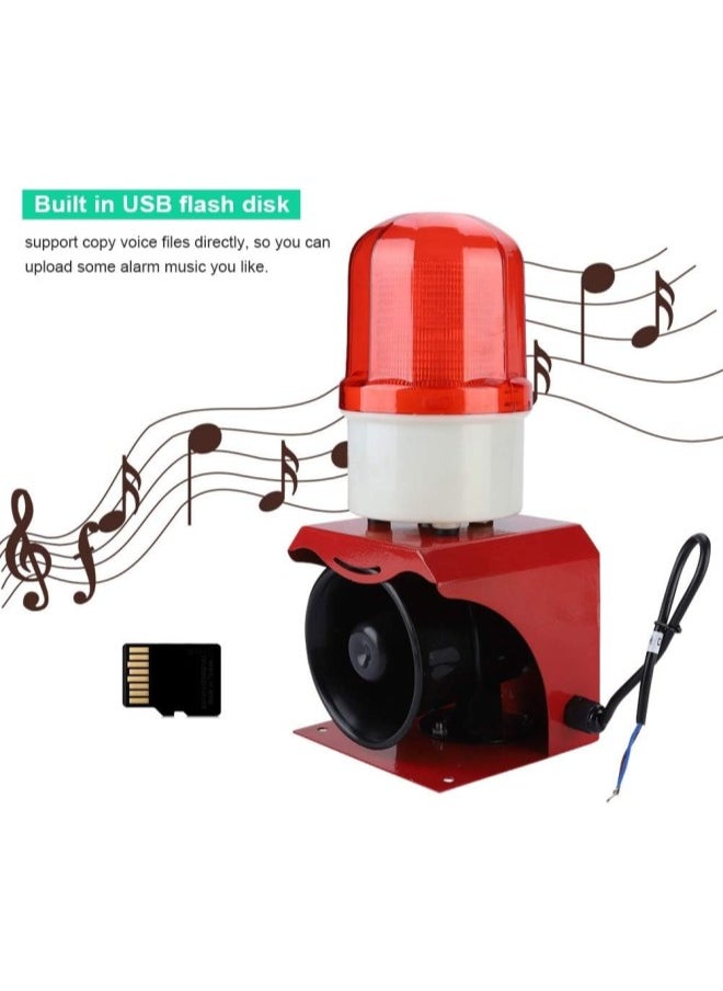 klarako - 12-24V LED Strobe Light Alarm, Programmable Industrial Fire Alarm Siren Horn, 110dB Beacon Warning Lights for Firefighting Emergency Security Alarm Sound And Light - Image 1