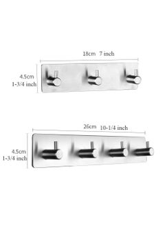 Adhesive Hooks, Wall Hanger Towel Hooks Heavy Duty Hooks for Hanging Ideal for Bathroom Shower Kitchen Home Door Closet Cabinet Stainless Steel - pzsku/Z730C88DD37F773E21A74Z/45/_/1723629195/dd4deae2-4ab0-47c8-805e-d85730e5c979