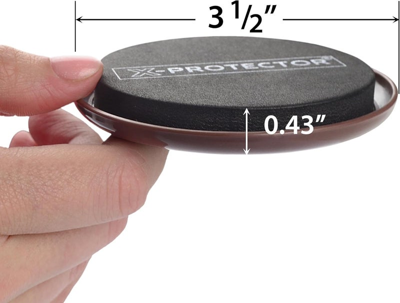 X-Protector Furniture Sliders for Carpet - 8 PCS Best Heavy Moving Pads 3 1/2" - Sliders for Furniture. Move Your Furniture Easy with Reusable Furniture Movers Sliders for Carpets! - Image 2