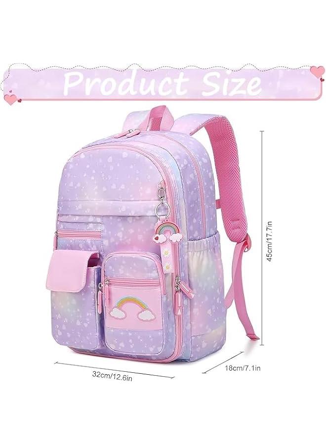 HOOKOR Bunny Sequin Kids Girls Backpack, Elementary Students Book Bag, Primary School Bag for Teens, Bunny Backpack, for Children Aged 5.6.7.8.9.10 Years - Image 2