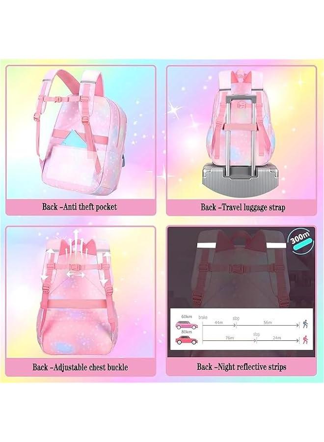 HOOKOR Bunny Sequin Kids Girls Backpack, Elementary Students Book Bag, Primary School Bag for Teens, Bunny Backpack, for Children Aged 5.6.7.8.9.10 Years - Image 5