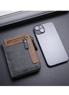 Generic Men's Multi-Functional Retro Zipper Wallet, Suitable for Young People and Students, Fashionable and Comprehensive to Carry Cards  - Image 2