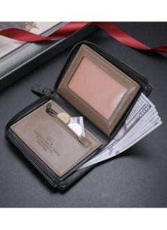 Generic Men's Multi-Functional Retro Zipper Wallet, Suitable for Young People and Students, Fashionable and Comprehensive to Carry Cards  - Image 3