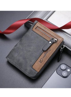 Generic Men's Multi-Functional Retro Zipper Wallet, Suitable for Young People and Students, Fashionable and Comprehensive to Carry Cards  - Image 5