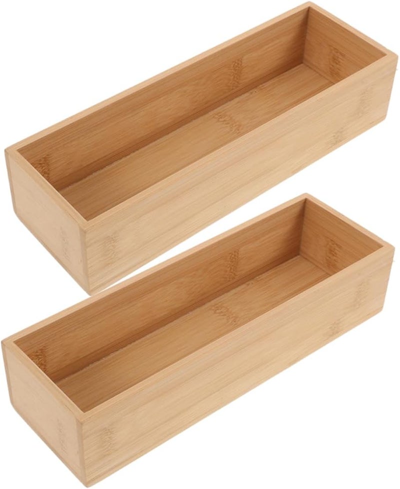 Diverse purchase plan 2pcs Bamboo Display Box Desk Storage Craft Box Rustic Storage Bin Home Decor Portable Organizer Field test upgraded craftsmanship KSA local stock Consistent steady quality Bulk storage easy optimized build Most item matching trendy design Cross product compatible Salt resistant coating Global assemble options Secure equipped warehouse All storage space compatible Globally popular elegant design Easy transit optimized build Market diverse application fit Assorted trendy color picks Quick use-switch compatible build Single & bulk storage compatible Integrated warehouse solution Easy lifting build Non sticky surface All space matching look Closed & open space compatible Consistent single item quality Balanced weight Shop & home all-space compatible - Image 1