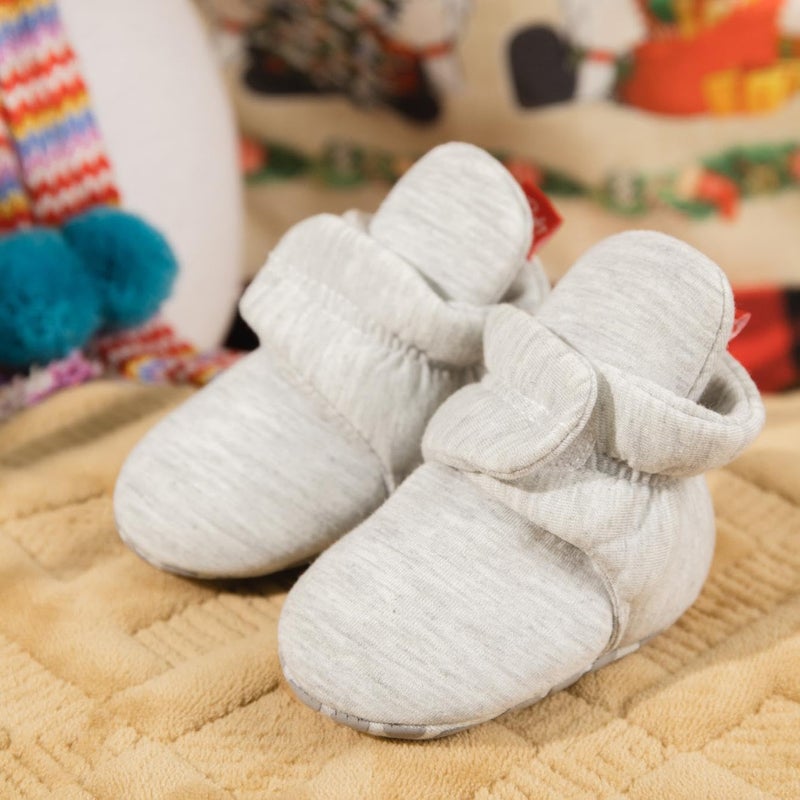 Sawimlgy Newborn Infant Baby Girl Boy Cotton Booties Stay On Sock Slippers Soft Bedroom Shoes Non-Skid Ankle Boots With Grippers Toddler Crib Warm Shoe First Walker - Image 3
