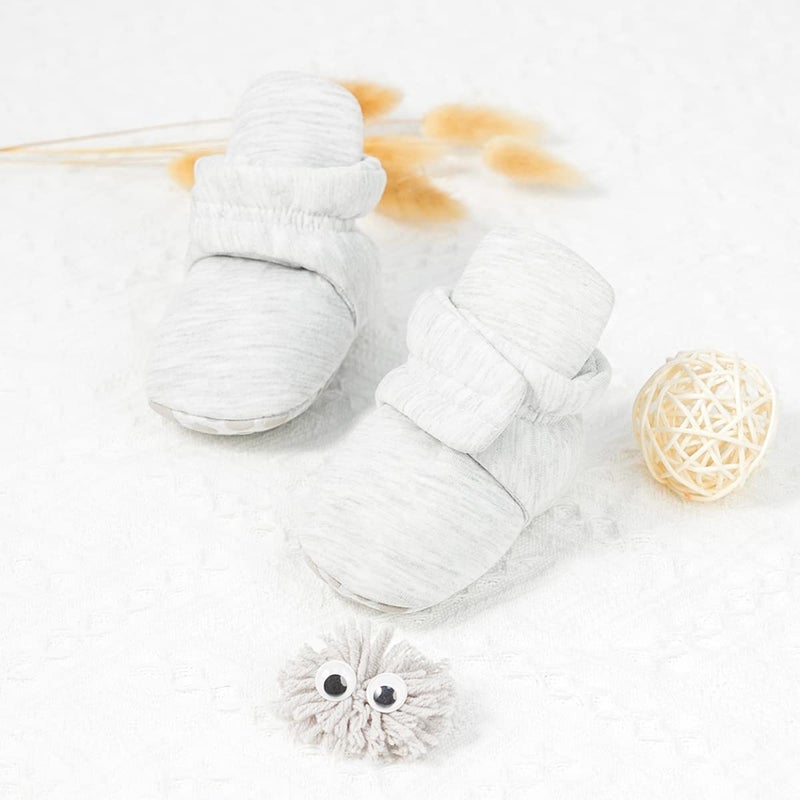 Sawimlgy Newborn Infant Baby Girl Boy Cotton Booties Stay On Sock Slippers Soft Bedroom Shoes Non-Skid Ankle Boots With Grippers Toddler Crib Warm Shoe First Walker - Image 4