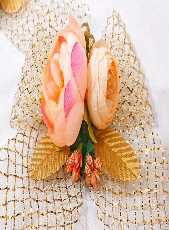 Velme Craft 24pcs (Multicolor) Artificial Peony (Peonies Flower) Fake Fabric Head Rose Flowers for Decoration, Gifting, Trousseau Packing | Artificial Flower Bunch Hamper, Decoration, Gifting - Image 2