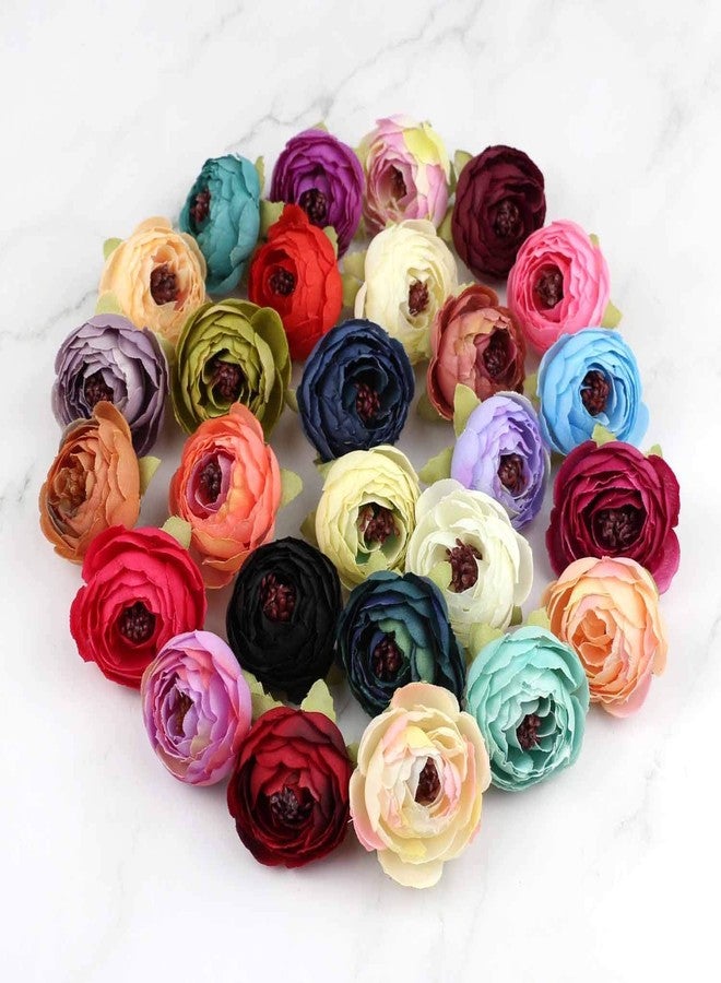 Velme Craft 24pcs (Multicolor) Artificial Peony (Peonies Flower) Fake Fabric Head Rose Flowers for Decoration, Gifting, Trousseau Packing | Artificial Flower Bunch Hamper, Decoration, Gifting - Image 1