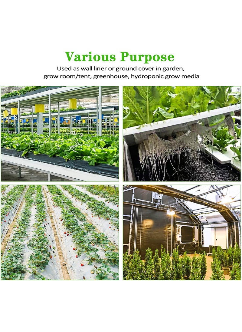 iPower iPower LGFILMPEBW10 Black and White Panda 10 x 10 ft Hydroponics Poly Film Highly Reflective Waterproof Plastic Sheeting 10 X 10ft Grow Tent Greenhouse  - Image 5
