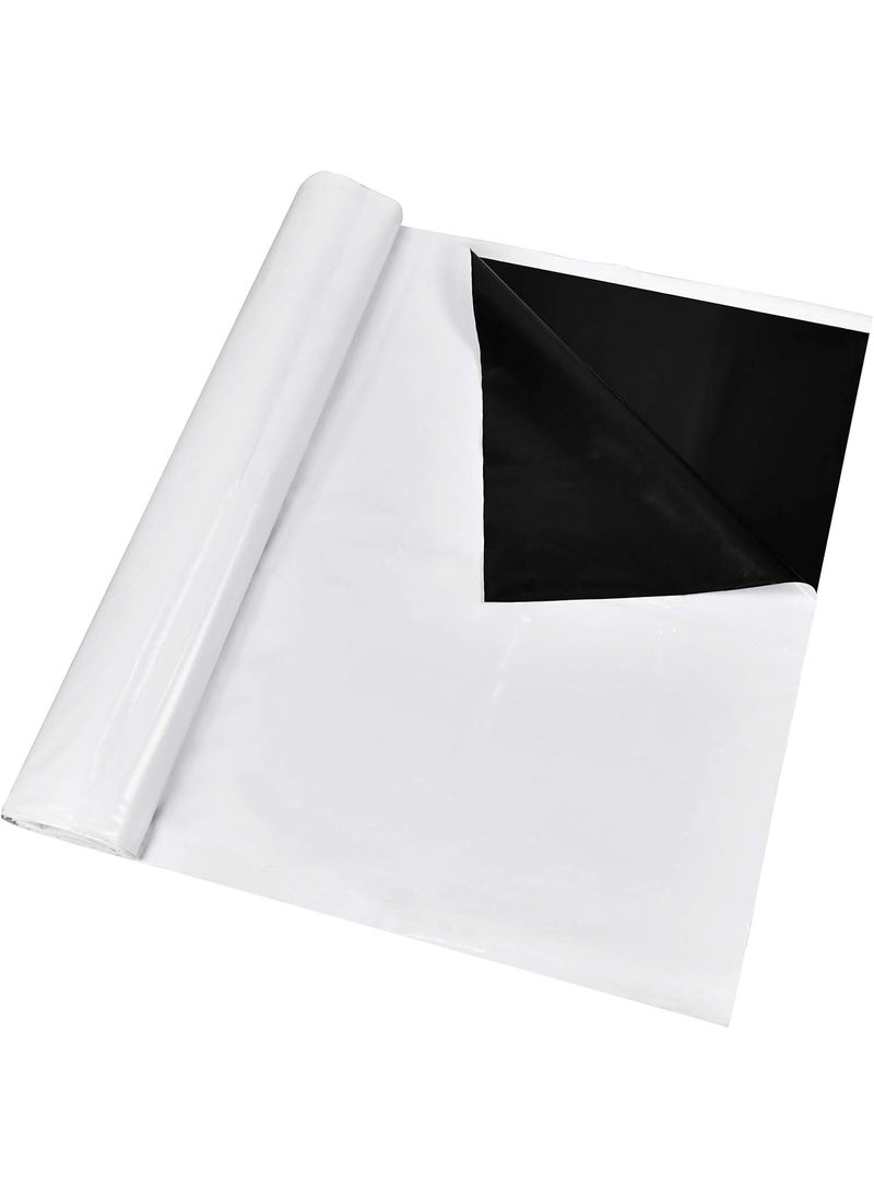iPower iPower LGFILMPEBW10 Black and White Panda 10 x 10 ft Hydroponics Poly Film Highly Reflective Waterproof Plastic Sheeting 10 X 10ft Grow Tent Greenhouse  - Image 1