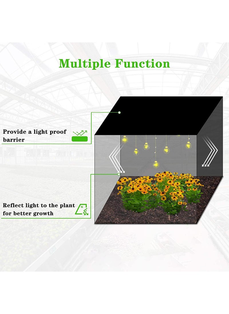 iPower iPower LGFILMPEBW10 Black and White Panda 10 x 10 ft Hydroponics Poly Film Highly Reflective Waterproof Plastic Sheeting 10 X 10ft Grow Tent Greenhouse  - Image 4