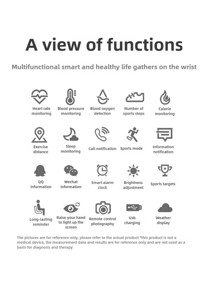 Fitness Trackers Fitness Watch Smart Watch with Heart Rate Monitor Multiple Sport Modes Sleep Monitor Step Counter for Android iOS   ﻿ - Image 5