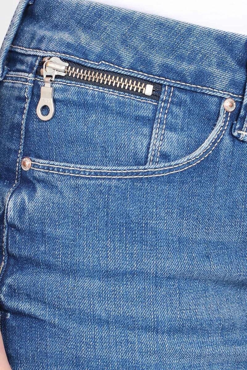 Blue White Women's Jean Short Skirt Light Blue  - Image 5