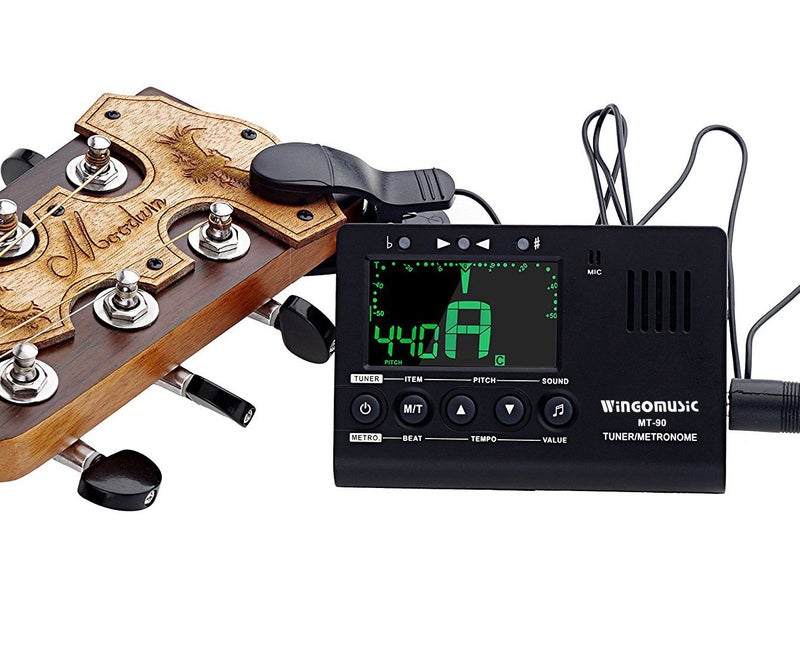 Wingo مترونوم رقمي، موالف ومولد نغمة - جهاز 3 في 1 (أسود) - للكروماتيك، الجيتار، البيس، الأوكوليلي، الكمان - البطارية مشمولة - Image 2