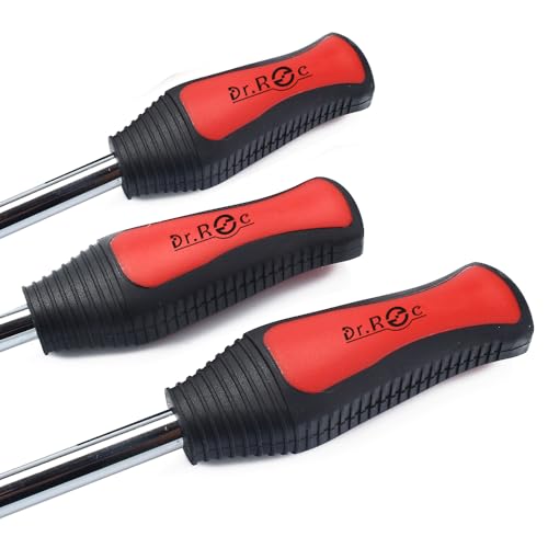 Dr.Roc Tire Spoon Lever Dirt Bike Lawn Mower Motorcycle Tire Changing Tools with Stable Bag 3 Tire Irons 2 Rim Protectors 1 Valve Stems Set TR412 TR413 - Image 4