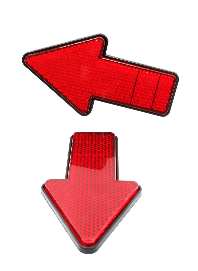 Generic Car Reflector - Arrow-Shaped High-Visibility Safety Warning Sign for Trucks, Trailers, and Vehicles, 10x5.2cm, Waterproof, Sun Protection, Antifreeze, 2-Piece Set  - Image 2