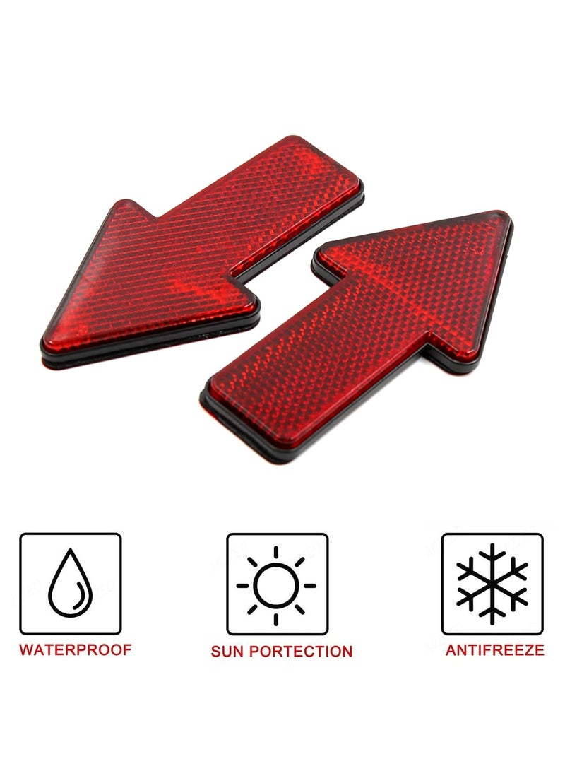 Generic Car Reflector - Arrow-Shaped High-Visibility Safety Warning Sign for Trucks, Trailers, and Vehicles, 10x5.2cm, Waterproof, Sun Protection, Antifreeze, 2-Piece Set  - Image 4