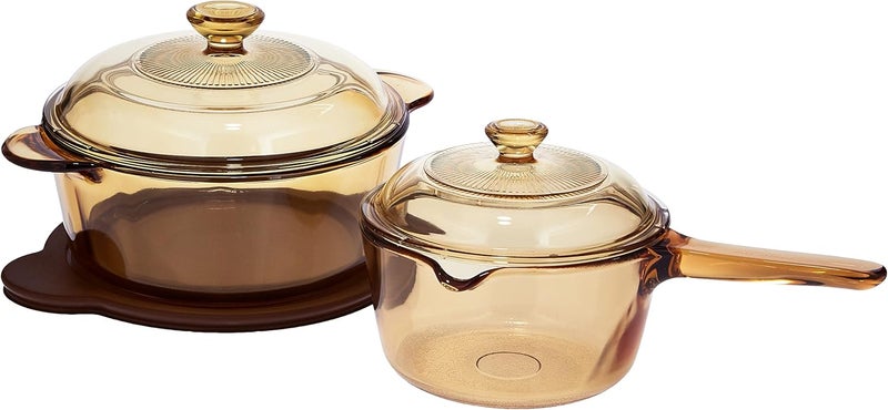 VISIONS 4-Piece Brown Saucepan Set - Image 1