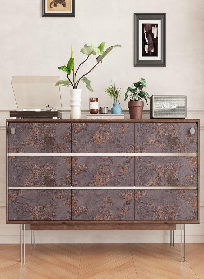 CRE8TIVE Brown Gold Marble Contact Paper for Countertops Waterproof Marble Wallpaper Peel and Stick Removable Self Adhesive Renter Friendly Vinyl Wall Paper for Bathroom Kitchen Cabinets Shelf 12"x80" - Image 4