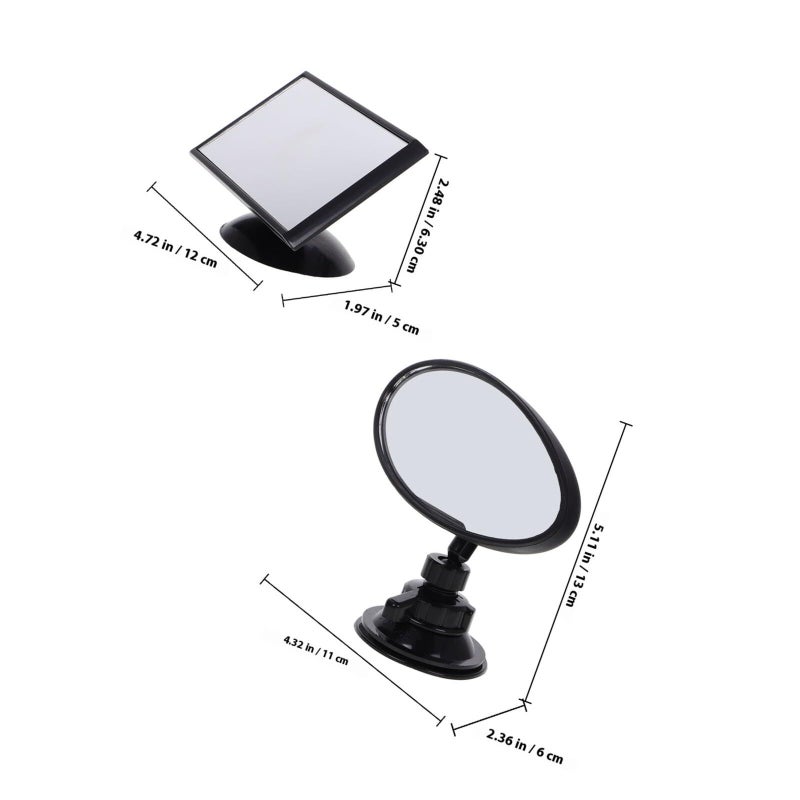 Rotatable Wide Angle Rearview Mirror With Suction Cup For Car Safety - Image 3