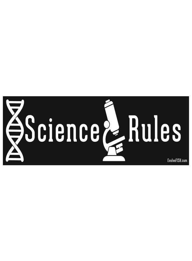 EvolveFISH Science Rules Bumper Sticker - [11" x 3"] - Image 1