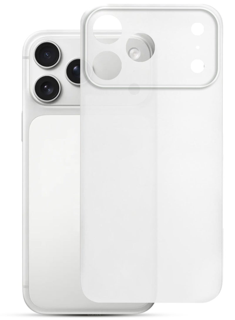 CATANES Air Skin Frosted Matte Case for iPhone 17 Pro - Stylish Ultra Slim Back Cover - Frosted Clear - Image 1