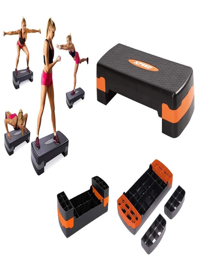 Massive Speed System Xpeed Aerobic Step Board Exercise Stepper Adjustable Step Board Cardio Yoga Home Gym Workout Platform Non Slip, 10cm - 15cm - Image 1