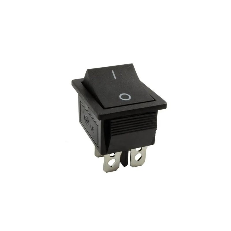 - SQUARE Black Button - KCD4 DPST ON-OFF 16A 250V AC 20A 125V AC - Light Rocker Power Switch - for Car Auto Boat Truck (4Pin BLACK)