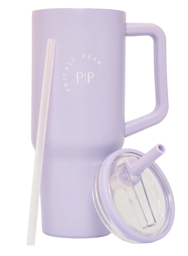 Prickly Pear Stainless Steel 30 Oz Hydrator 2.0 Water Bottle Lilac Logo