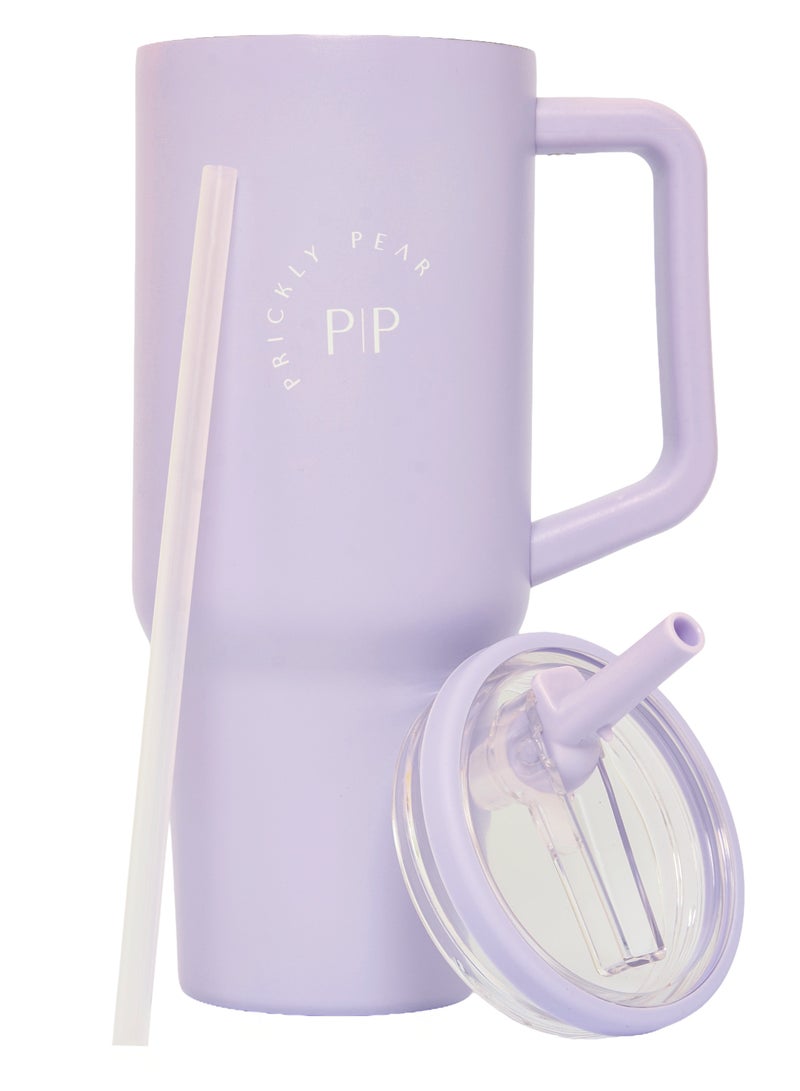 Prickly Pear Stainless Steel 30 Oz Hydrator 2.0 Water Bottle Lilac Logo - Image 1