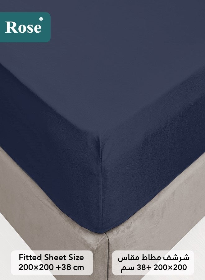 Rose Floral Comforter Set, High Quality Microfiber, 6 Pieces, Fits 200x200 cm Double Size Bed, Soft Cooling Breathable, Stylish Printed Elegance, King Size Comforter, Blue Leafs - Image 4