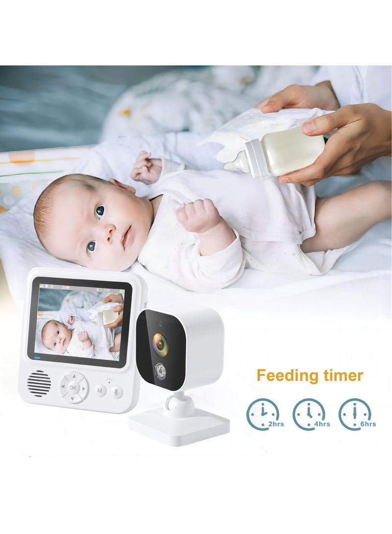 2.8 inch LCD Display Wireless Babies Video Monitor With Night Vision Temperature Monitoring  - Image 5