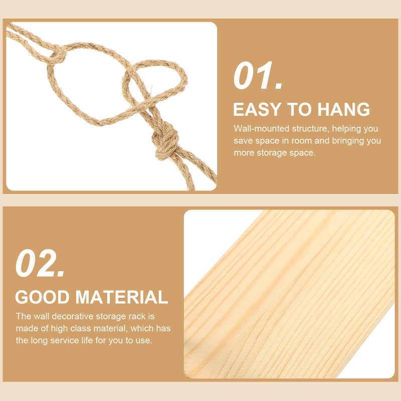 2pcs Wall Hanging Shelf Decorative Wall Hanging Shelf Decorative Wall Hanging Shelf - Image 5