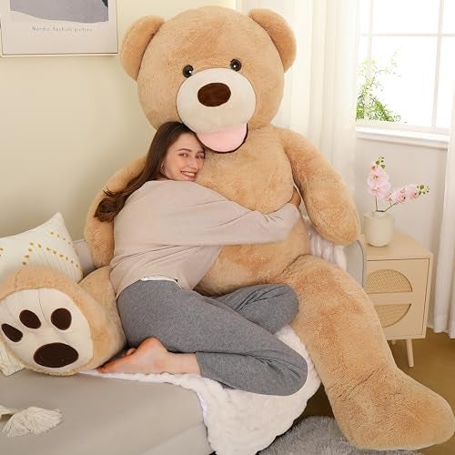 MorisMos Giant Teddy Bear Plush 6ft Life Size Huge Brown Teddy Bears for Boyfriend Girlfriend 6 Foot Large Big Bear Gifts for Lover on Valentines Anniversary Birthday - Image 1