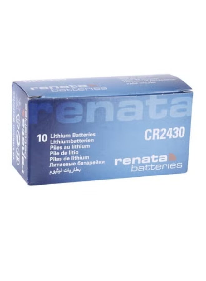 Renata CR2430 3V Coin Cell Batteries – Pack of 10 - Image 1