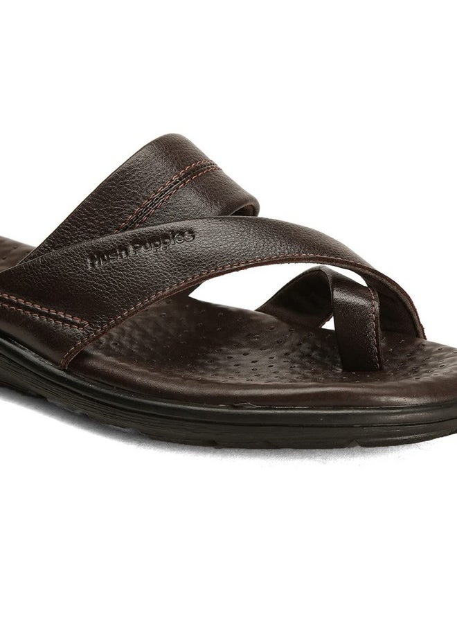 هاش بابيز - نعال CHARLES TOE RING للرجال من Hush Puppies (8744752_DARK BROWN_10 UK) - Image 1