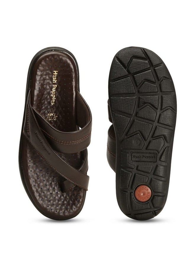 هاش بابيز - نعال CHARLES TOE RING للرجال من Hush Puppies (8744752_DARK BROWN_10 UK) - Image 1
