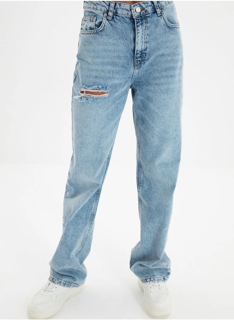 trendyol Ripped 90'S Wide Leg Jeans