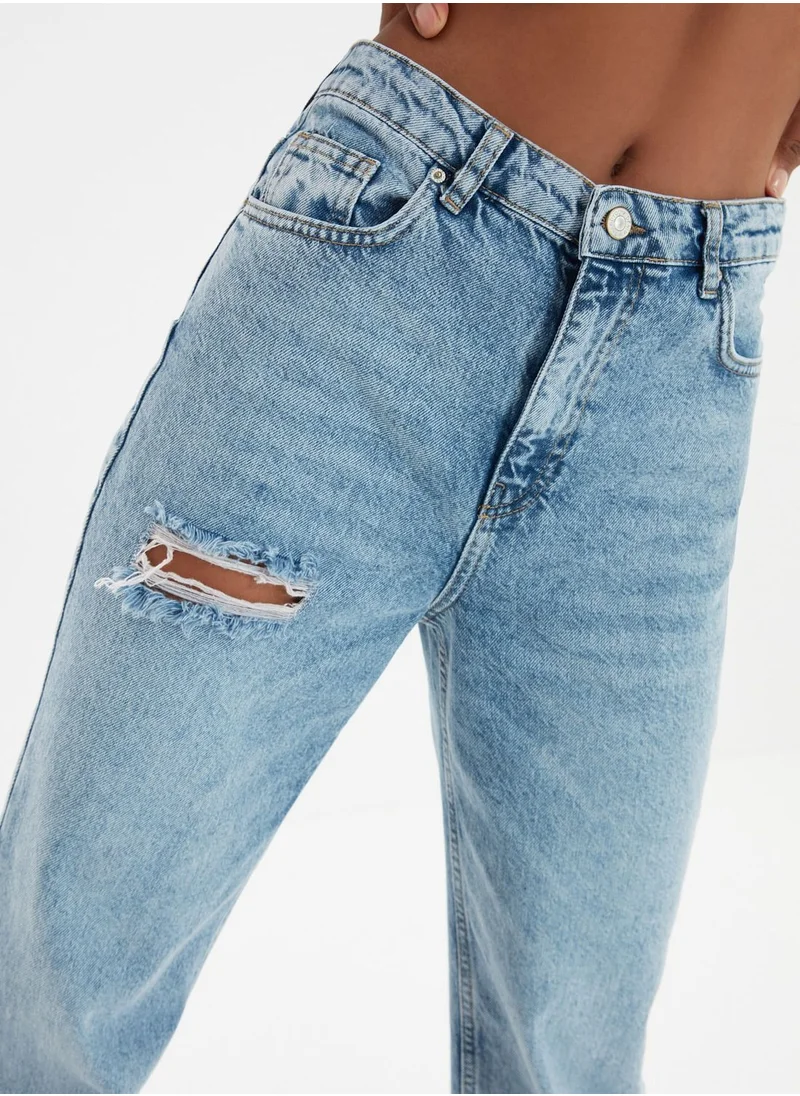 trendyol Ripped 90'S Wide Leg Jeans