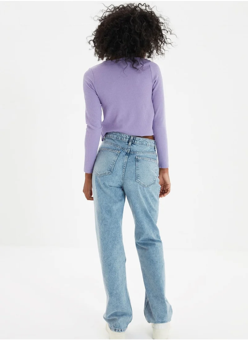 trendyol Ripped 90'S Wide Leg Jeans