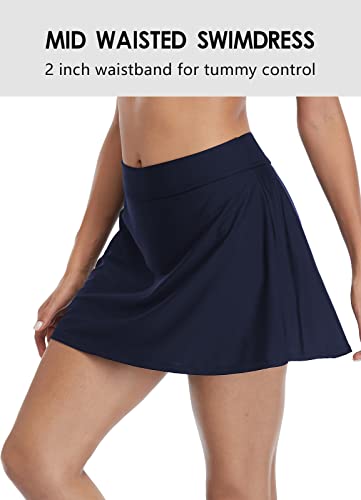 beautyin Ladies Swim Skirt Navy Tankini Swimsuit Swimwear Bathing Suit Bottoms - Image 3