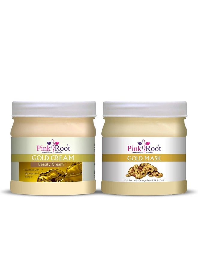 Pink Root - Pink Root Gold Cream 500gm with Gold Mask 500gm - Image 1
