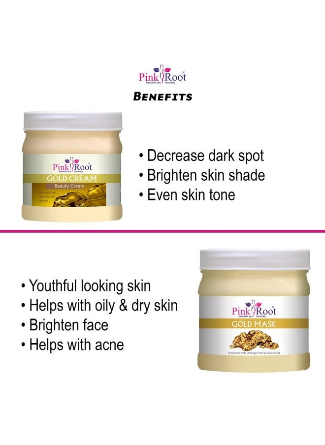 Pink Root - Pink Root Gold Cream 500gm with Gold Mask 500gm - Image 1