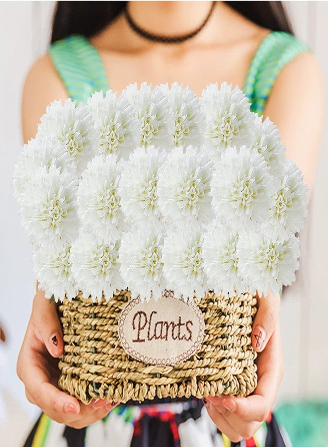 HinyoCo 30 Pcs Artificial Chrysanthemums Heads Ball Flowers，Silk Chrysanthemum Ball Bouquet White Bouquets Hydrangea for Home Office Coffee House Parties and Wedding（Milk White） - Image 5