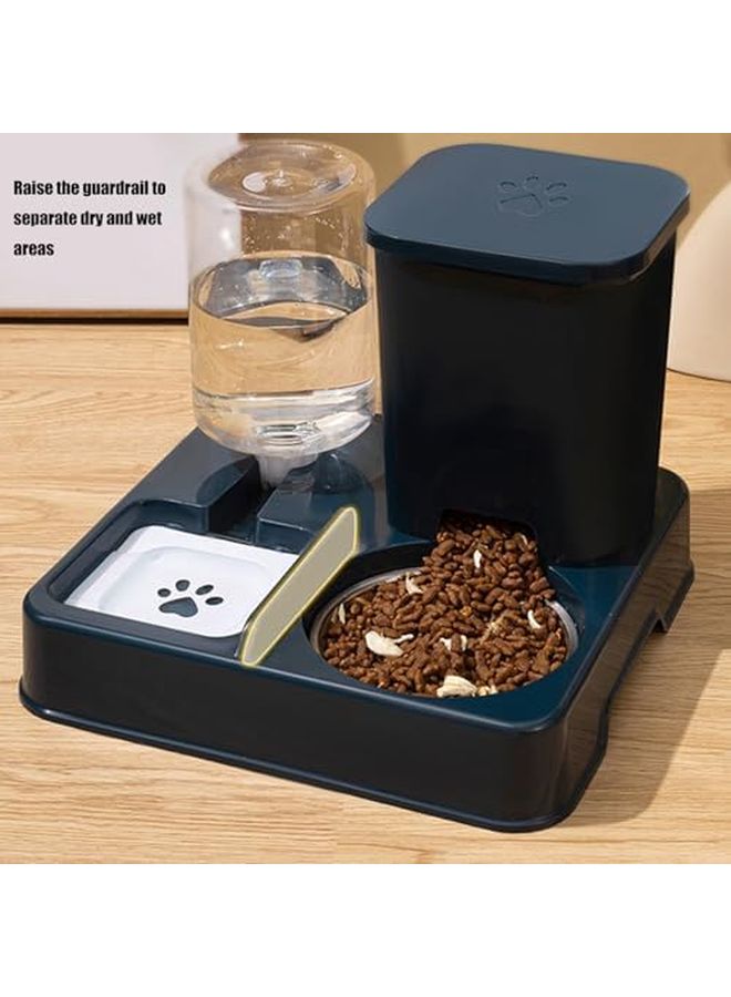 2 في 1 وحدة تغذية الحيوانات الأليفة التلقائية وموزع المياه بتصميم مصنوع من الفولاذ المقاوم للصدأ ومرتفع - Image 5